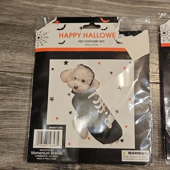 Set of 3 Halloween Costumes Bee, Skelton & Pumpkin - Picture 2 of 7